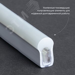 Лента светодиодная 9.6Вт/м 220В желтый IP67 120LED/м LS720 неоновая - фото 3