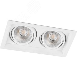 Изображение товара Светильник светодиодный ДВО-2х12w 4000K 2160Лм поворотный прямоугольный белый (шт)