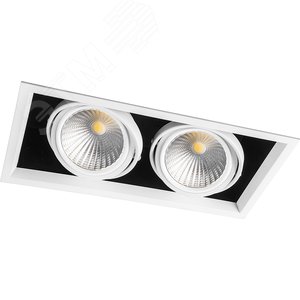 Изображение товара Светильник светодиодный ДВО-2х30w 4000K 5400Лм поворотный прямоугольный белый (шт)