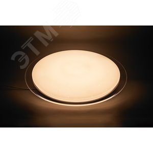 Светильник светодиодный ДБО-100w круглый матовый с эффектом Звездного неба регулировкой цветовой температуры 3000-6500К светового потока max 8500Лм и режима освещенности с пультом управления и таймером выключения - фото 3