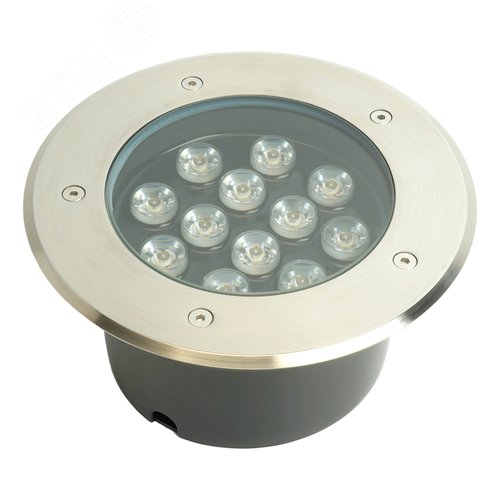 Светильник светодиодный тротуарный ДВУ-12w 6400К IP67 круг - фото 2