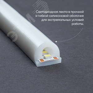 Лента светодиодная 14.4Вт/м 12В 4000К IP68 180LED/м LS651 неоновая - фото 6