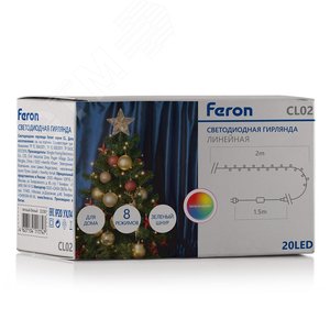 Гирлянда линейная LED мульти 2м CL02 FERON - 5
