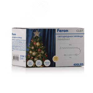 Гирлянда линейная LED 2700K 40 м с эффектом стробов IP44 - фото 4
