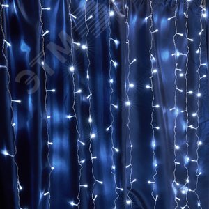 Изображение товара Гирлянда Занавес LED 5000К эффект стробов 1.5х1.5 м IP44 (шт)