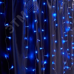 Гирлянда Занавес LED синий 2х2 м IP44 - фото 1
