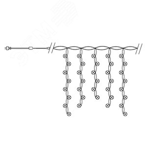 Гирлянда бахрома LED 5000К 4.5 м IP44 - фото 4