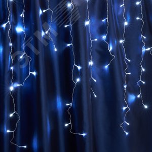 Гирлянда бахрома LED синий 5.3х0.7м IP44 - фото 1