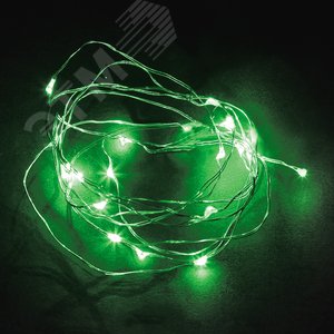 Гирлянда линейная LED зеленый 2 м от батареек - фото 2