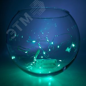 Гирлянда линейная LED зеленый 2 м от батареек - фото 5