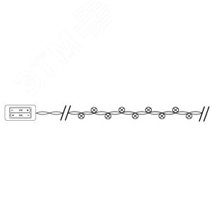 Гирлянда линейная LED зеленый 2 м от батареек - фото 6