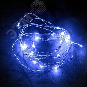 Гирлянда линейная LED синий 2 м от батареек - фото 2
