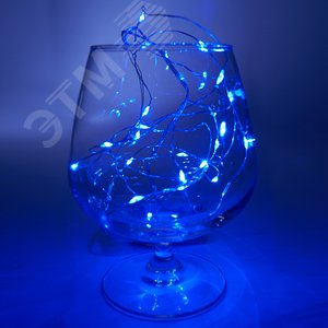 Гирлянда линейная LED синий 2 м от батареек - фото 4