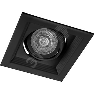 Светильник ИВО-50w G5.3 поворотный квадратный черный