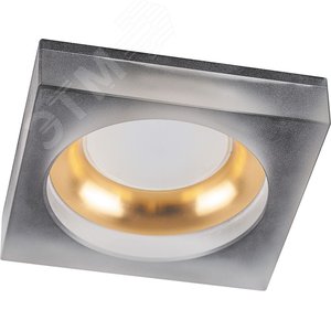 Светильник ИВО-50w G5.3 квадрат матовый черный золото