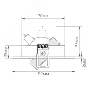 Светильник ИВО-50w G5.3 поворотный хром DL2811 FERON - 2
