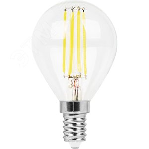 Лампа светодиодная LED 9вт Е14 белый шар FILAMENT LB-509 FERON - 2