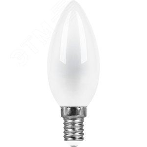 Лампа светодиодная LED 11вт Е14 теплый матовая свеча FILAMENT LB-713 FERON - 2