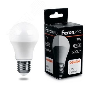 Лампа светодиодная LED 7вт Е27 дневной Feron.PRO LB-1007 FERON