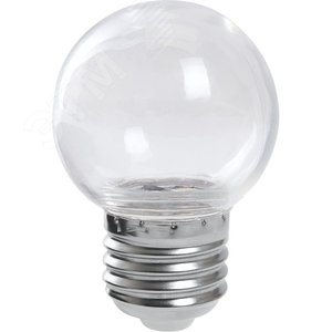 Лампа светодиодная LED 1вт Е27 прозрачный 2700К (шар) LB-37 FERON - 2