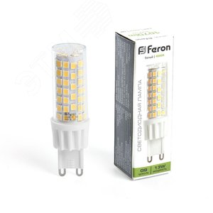 Лампа светодиодная LED 13вт 230в G9 белый капсульная LB-436 FERON