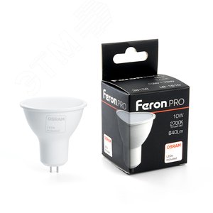 Лампа светодиодная LED 10вт 230в GU5.3 теплый Feron.PRO LB-1610 FERON