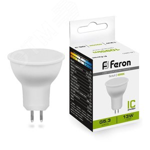 Лампа светодиодная LED 13вт 230в G5.3 белый - фото 2