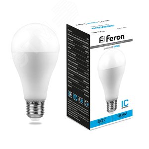 Изображение товара Лампа светодиодная LED 30вт Е27 дневной (шт)