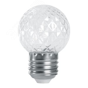 Лампа светодиодная LED 1вт Е27 строб прозрачный 2700К шар LB-377 FERON - 3