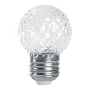 Лампа светодиодная LED 1вт Е27 строб красный шар - фото 3