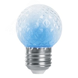 Лампа светодиодная LED 1вт Е27 строб синий шар LB-377 FERON