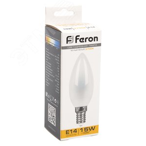 Лампа светодиодная LED 15вт Е14 теплый матовая свеча FILAMENT - фото 4