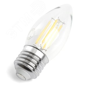 Лампа светодиодная LED 7вт Е27 белый свеча FILAMENT - фото 3