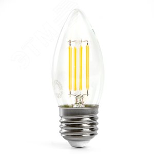 Лампа светодиодная LED 7вт Е27 белый свеча FILAMENT - фото 4