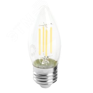 Лампа светодиодная LED 7вт Е27 белый свеча FILAMENT - фото 5