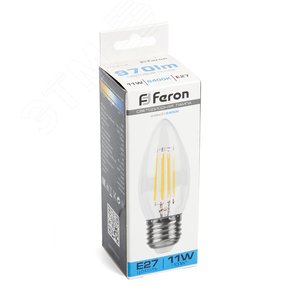 Лампа светодиодная LED 11вт Е27 дневной свеча FILAMENT - фото 6