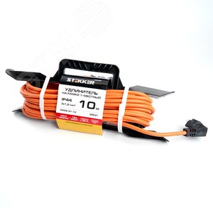 Удлинитель-шнур на рамке 1-местный с/з 3*1,5мм2 10м 220В 16А серия Home оранжевый Stekker