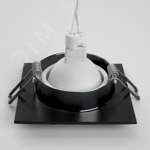 Светильник ИВО-50w G5.3 поворотный квадратный черный - фото 3