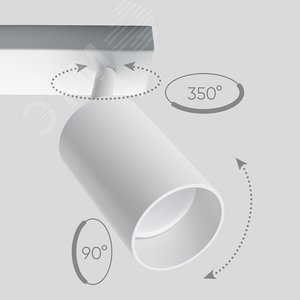 Светильник ДБО 2хGU10 без ламп наклонный белый - фото 2