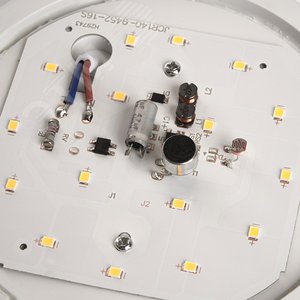Светильник светодиодный ДБП-12w с оптико-акустическим датчиком 4000К 960Лм IP65 круглый белый AL3008 FERON - 7