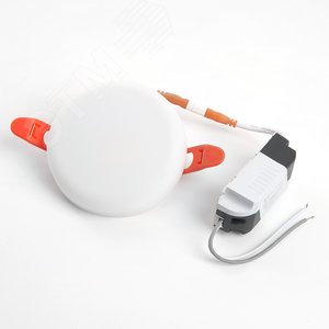 Светильник светодиодный ДВО-6w 6400К 600Лм slim белый с регулируемым монтажным диаметром (до 70мм) - фото 2