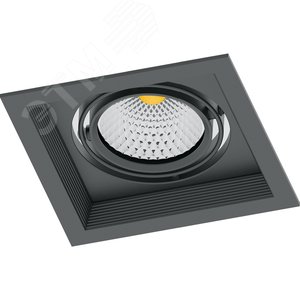 Изображение товара Светильник светодиодный ДВО-12w 4000K 1080Лм поворотный квадратный черный (шт)