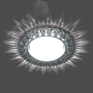 Светильник ДВО-15w GX53 без лампы со светодиодной подсветкой 6400К серый хром CD4045 FERON - 2