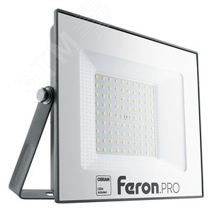 Прожектор светодиодный ДО-100w 6400К 10000Лм IP65 черный Feron.PRO