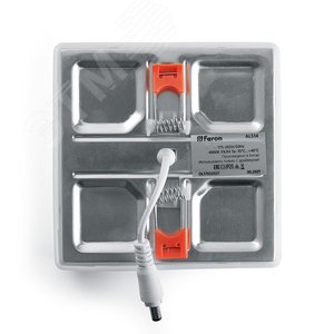 Светильник светодиодный ДВО-26w 4000К 2600Лм квадратный slim белый с регулируемым монтажным диаметром (до 205мм) - фото 2