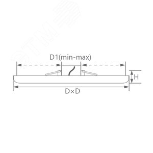 Светильник светодиодный ДВО-26w 4000К 2600Лм квадратный slim белый с регулируемым монтажным диаметром (до 205мм) - фото 5