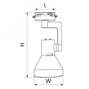 Светильник трековый на шинопровод ДПО E27 без лампы белый - фото 5