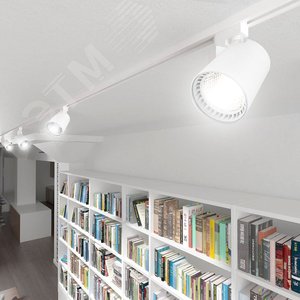 Светильник светодиодный трековый на шинопровод ДПО-20w 4000К 1800Лм белый - фото 6