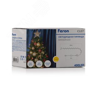 Гирлянда линейная LED желтый 40 м IP44 - фото 5