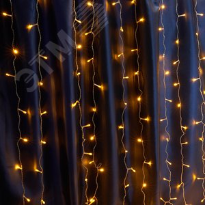 Изображение товара Гирлянда Занавес LED желтый 2х1.5 м IP44 (шт)